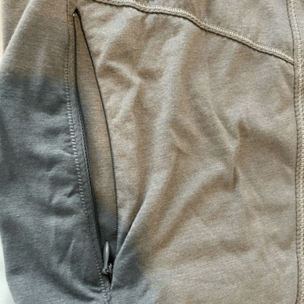 90 Degree by Reflex Funnel Neck‎ Hooded Tee Castlerock Gray Long Sleeve Athletic - Picture 5 of 9